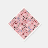 モノクロ顔 スタンダードカクテルナプキン (角)