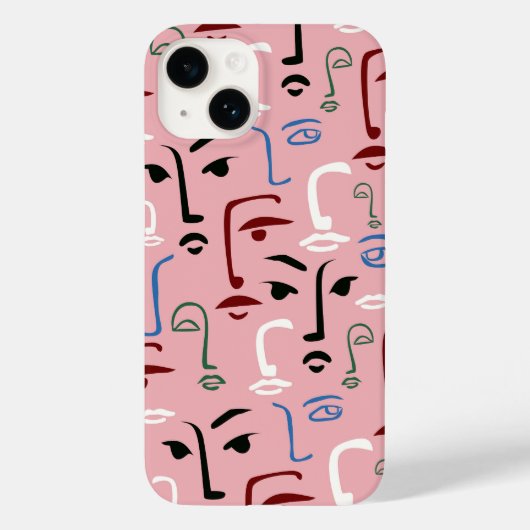 モノクロ顔 Case-Mate iPhoneケース (裏面)