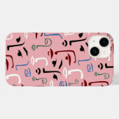 モノクロ顔 Case-Mate iPhoneケース (裏面 (横))