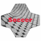 モノクロ黒とグレー（名前あり） サッカーボール (フラット)