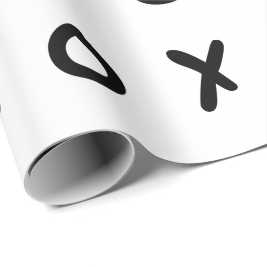 モノクロＸＯＸＯ Ｘ＆Ｏのトレンディキュート ラッピングペーパー (ロールコーナー)