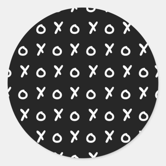 モノクロＸＯ ＸＯ Ｘ＆Ｏのトレンディキュート ラウンドシール (正面)