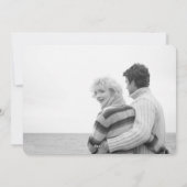 モノクロ2枚写真のシンプルな結婚式の保存日通知 シーズンカード (裏面)