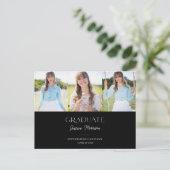 モノクロ2023年卒業数々の写真卒業 ポストカード (スタンド正面)