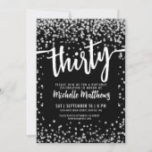 モノクロ30歳誕生日パーティー 招待状 (正面)