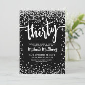 モノクロ30歳誕生日パーティー 招待状 (スタンド正面)