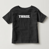モノクロ3D誕生日の幼児Tシャツ トドラーTシャツ (正面)