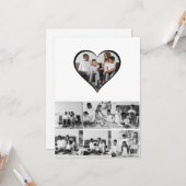 モノクロ7枚の写真のカラーコラージュ カード (正面/裏面インサイチュ)