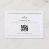 モノクロ ウェディング RSVP エンクロージャーカード (正面)