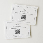 モノクロ ウェディング RSVP エンクロージャーカード