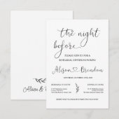 モノクロ　ウェルカムトゥザ・ナイト・ビフォア 招待状 (正面/裏面)