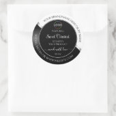 モノクロ ウェーブ シルバー ロゴ プロダクト ラベル (バッグ)