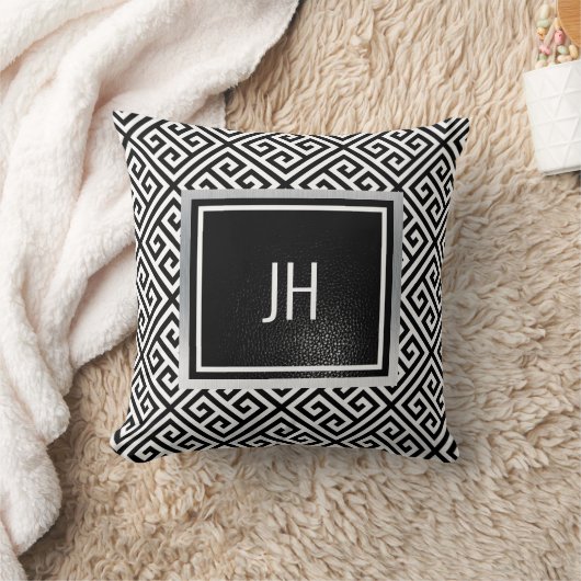 モノクロ エレガントなクッションカバー クッション (ブランケット)