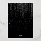 モノクロ エレガントな Eid パーティー招待状 箔シーズンカード (裏面)