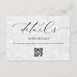 モノクロ エレガント ウェディングの詳細 エンクロージャーカード