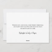 モノクロ エレガント シンプルな クリスマスの写真 シーズンカード (裏面)