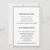 モノクロ エレガント スクリプト 招待状 (裏面)