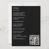 モノクロ エレガント ボヘミアンを一つにまとめた結婚式 招待状 (裏面)