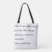 モノクロ エンカレッジ テキスト トートバッグ (裏面)