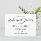 モノクロ カジュアル リハーサル ディナー 招待状 (スタンド正面)