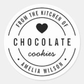 モノクロ キッチンから ラウンドシール (正面)