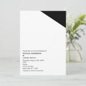 モノクロ クラシック トライアングル ウェディング 招待状 (スタンド正面)