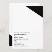 モノクロ クラシック トライアングル ウェディング 招待状 (正面/裏面)