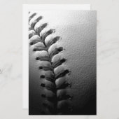 モノクロ クローズアップ 野球 便箋 (正面/裏面)