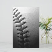 モノクロ クローズアップ 野球 便箋 (スタンド正面)