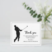 モノクロ ゴルフ ミニマル 追悼 葬儀 サンキューカード (スタンド正面)