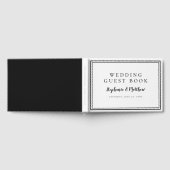 モノクロ シック シンプル ミニマル ウェディング ゲストブック (全面)