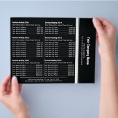 モノクロ シンプル枠 価格表６ チラシ (手)