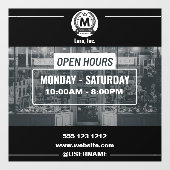 モノクロ シンプル オープンハウス ストア ウィンドウサイン (シート)