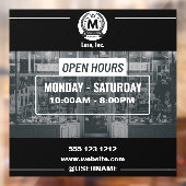 モノクロ シンプル オープンハウス ストア ウィンドウサイン (シート2)