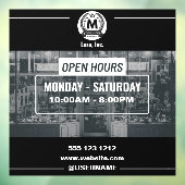 モノクロ シンプル オープンハウス ストア ウィンドウサイン (シート3)