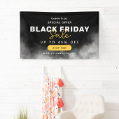 モノクロ シンプル ブラックフライデー セール バナー 横断幕 (インサイチュ)