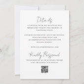 モノクロ シンプル 両面結婚式招待状 招待状 (裏面)