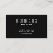 モノクロ シンプル 3文字のイニシャルロゴ 名刺 (裏面)