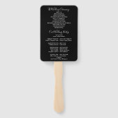 モノクロ ストリング ライト ウェディング プログラム ハンドファン (裏面)