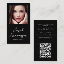 モノクロ ソーシャルメディア QR 写真 メイクアップ