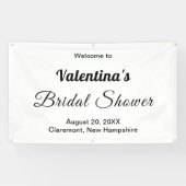 モノクロ タイポグラフィー ウェディング シャワー バナー 横断幕 (横)