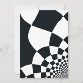 モノクロ チェック 汎用 パーティー 招待状 (裏面)