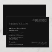 モノクロ チャーチ ウェディング 2会場 招待状 (正面/裏面)