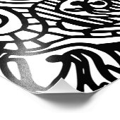 モノクロ トリッピー ライン ポートレート フォトプリント            (角)