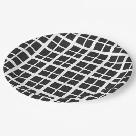モノクロ ハロウィン プレイド パーティー プレート