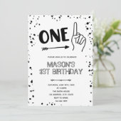 モノクロ ハンドジェスチャ 1 招待状 (スタンド正面)