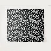 モノクロ ハート プリント タペストリー (正面(横))