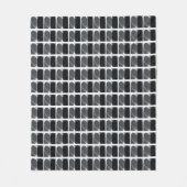 モノクロ ハーフハート モダン ファインアート フリースブランケット (正面)