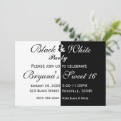 モノクロ ハーフバースデー パーティー 招待状 (スタンド正面)