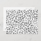 モノクロ ヒップスター 水彩 動物プリント ポストカード (正面/裏面)